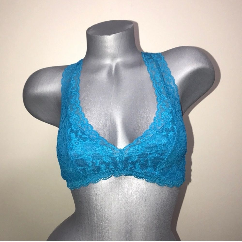 Victorias Secret Very Sexy Floral Lace Racerback Unlined Bralette Bra Sz Small.